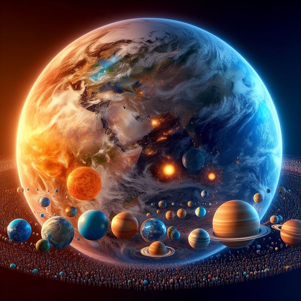 우주의 크기를 이해하기 위한 시각화 방법